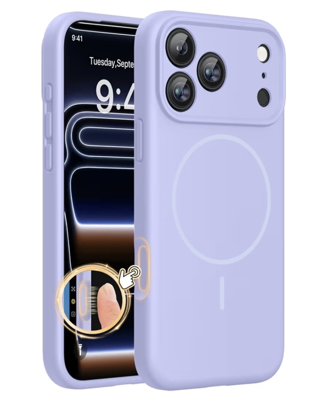 Iphone 17 PRO Lilac MagSafe-Compatible Silicone iPhone Case